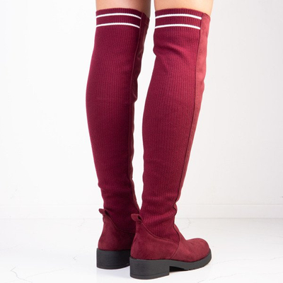 Maroon topánky s látkovou vložkou Silene - Obuv