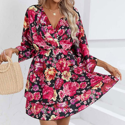 Royalfashion Dámske mini šaty s originálnym vzorom