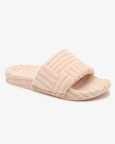 Royalfashion Béžové vzorované žabky pre ženy Ewada