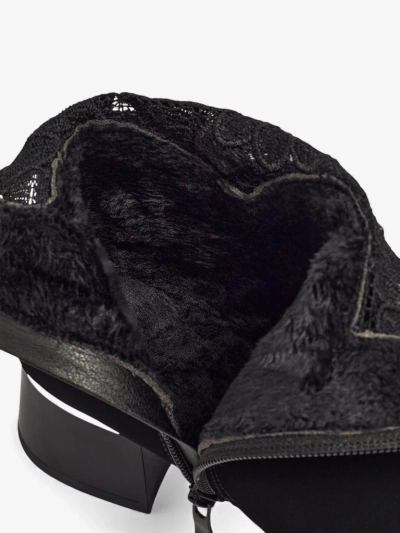 Ženski mat gležnarji s stebričasto peto s čipko Velmoria