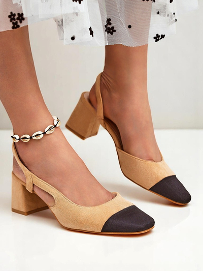 Royalfashion Ženski salonarji z nizko peto z okrasno konico Eleganzo