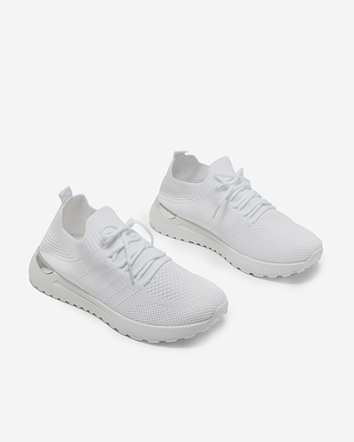 Dámska športová obuv Erina z bielej látky - Obuv