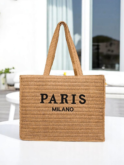 Royalfashion Veľká slamová dámska taška Paris Milano