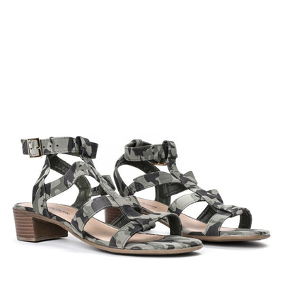 Camo sandále na nízkom stĺpiku Armye - Obuv