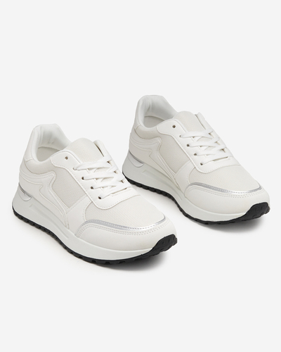 OUTLET Pastelové dámske biele športové topánky značky Delani - Footwear