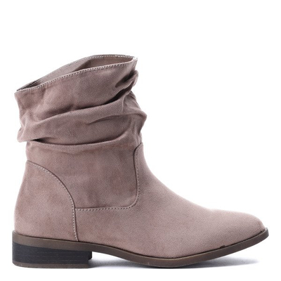 Brązowe botki Peggy- Obuwie