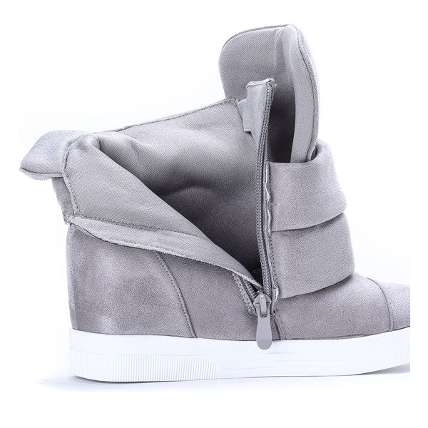 Sivé tenisky s krytým klinom Oh Little Girl - Obuv