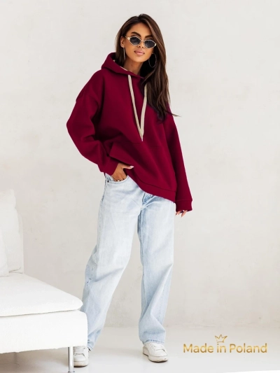Royalfashion Ženska bluza s kapuco oversize
