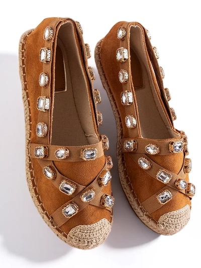 Dámske espadrilky s ťavými kryštálmi Wamba - Obuv