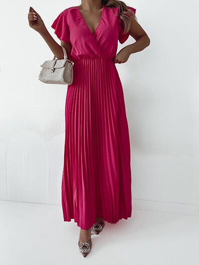 Royalfashion Dámske plisované midi šaty