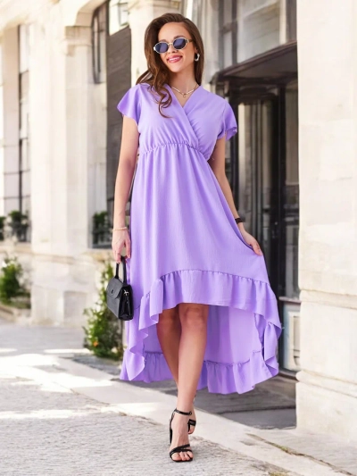 Royalfashion Dámske midi šaty s asymetrickým lemom