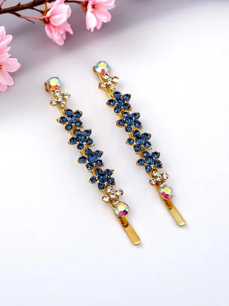 Royalfashion Sponka do vlasov s kvetom z kryštálikov Sparkle Blossom