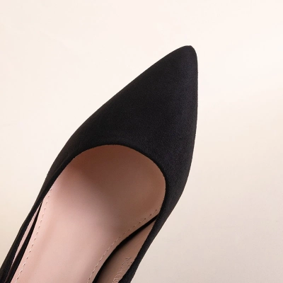 OUTLET Čierne dámske lodičky na špendlíku Zarila - Obuv