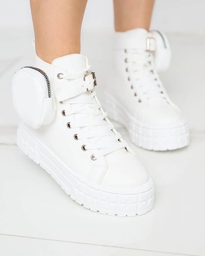 Dámska športová obuv z ekokože v bielej farbe Kolibs- Footwear