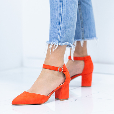 Oranžová čerpadla na sloupku Rimini - Obuv 1