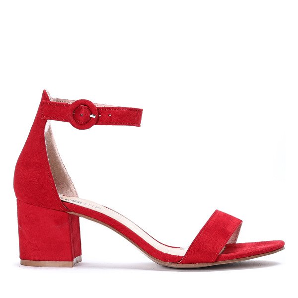 Červené sandály na sloupku Madeleine - Obuv