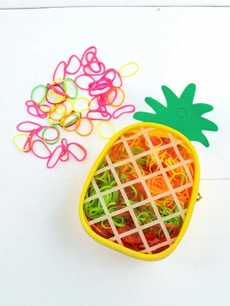 Royalfashion Večbarvne silikonske gumice Ananas