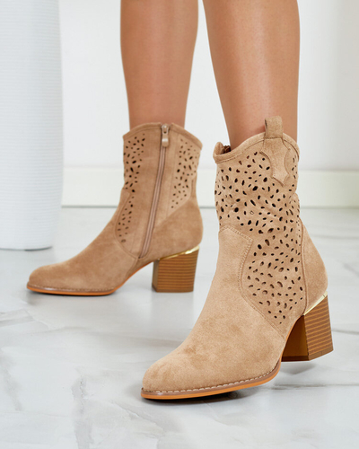 Royalfashion Dámske nízke ažurové čižmy Mozie