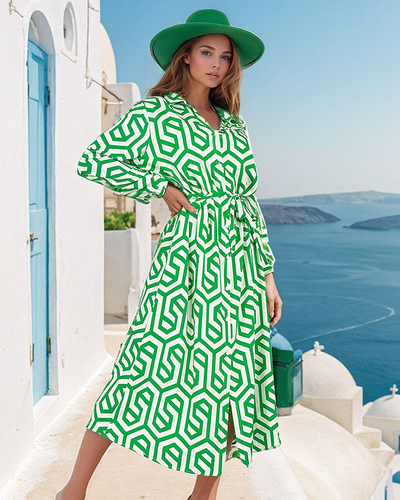 Royalfashion Dámske midi šaty s potlačou