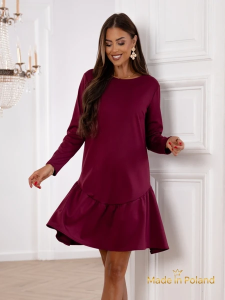 Ženska mini obleka z volančkom