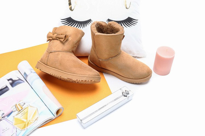 Brązowe śniegowce Kynlee - Obuwie