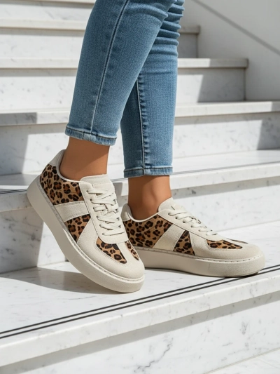 Royalfashion Dámske športové tenisky s leopardím vzorom Big Cat