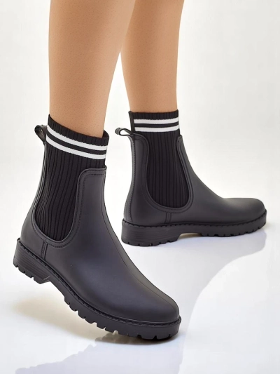 Dámske dažďové čižmy Royalfashion so zvýšeným textilným vkladom Scarlesa