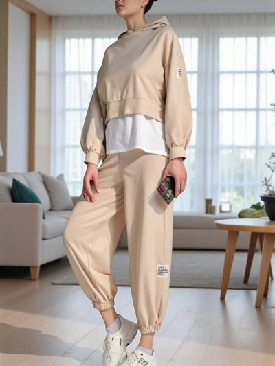 Royalfashion Dámsky bavlnený set s košeľovým vložením