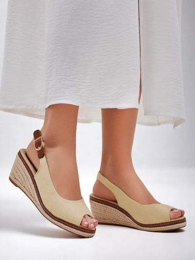 Royalfashion Dámske wedge sandále otvorená špička Tafenis