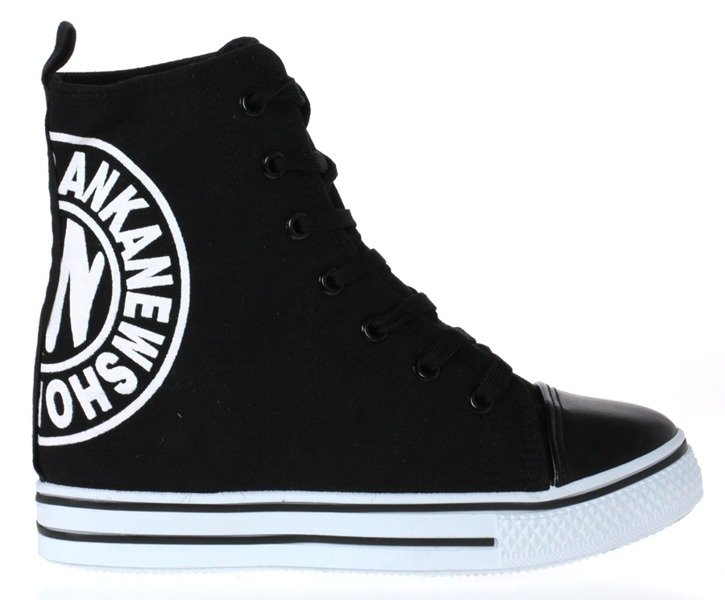 Černé, klínové tenisky - Obuv 1