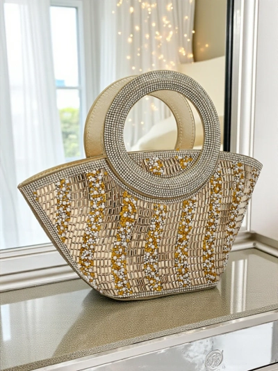 Majhna ženska torbica s cirkoni Sparkle Queen