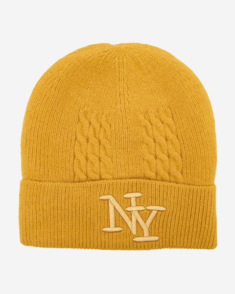 Royalfashion Zateplená dámska čiapka Mustard