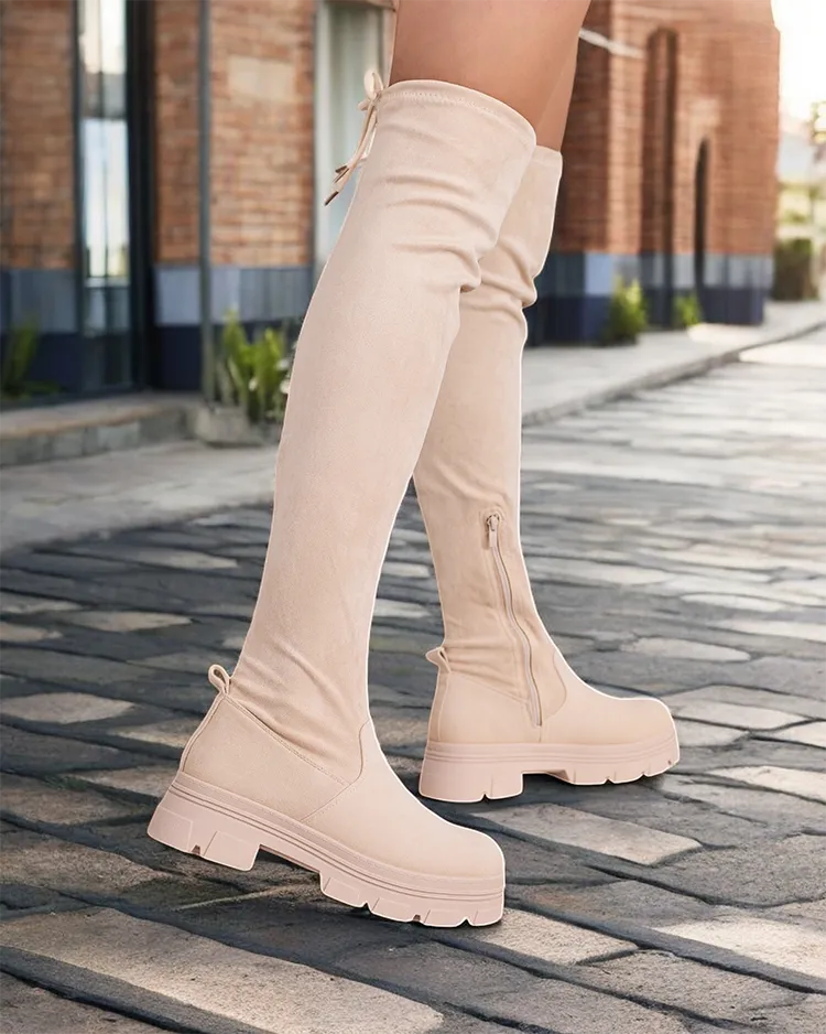 Royalfashion Dámske slip-on nad koleno čižmy Aniaf