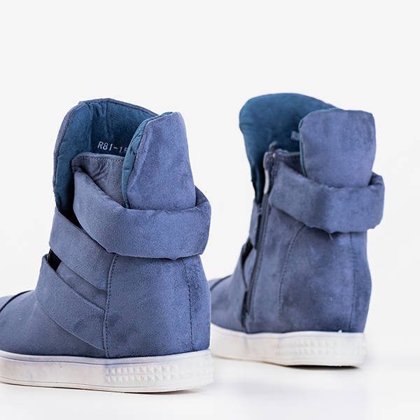 Tmavomodré tenisky na vnútornom klinovom podpätku Brisbane - Obuv