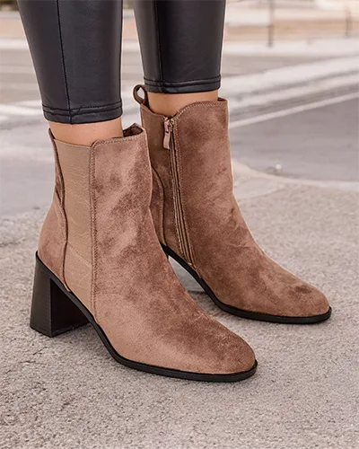 Royalfashion Damské kotníkové čižmy na podpätku Enotto