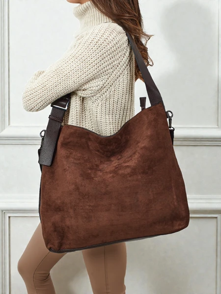 Ženska shopper torbica iz eko semiša Donenn