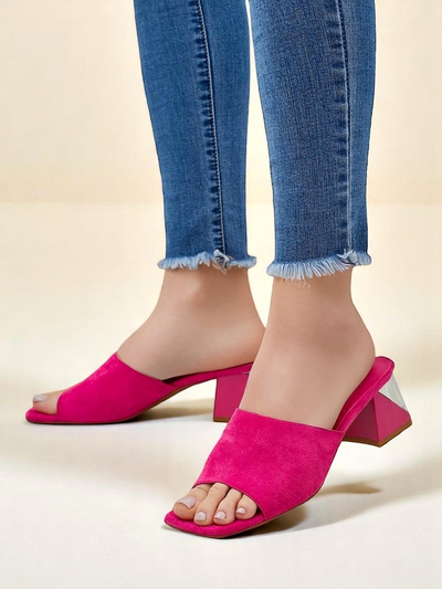 Royalfashion Dámske šľapky s ozdobnými podpätkami Vollatie