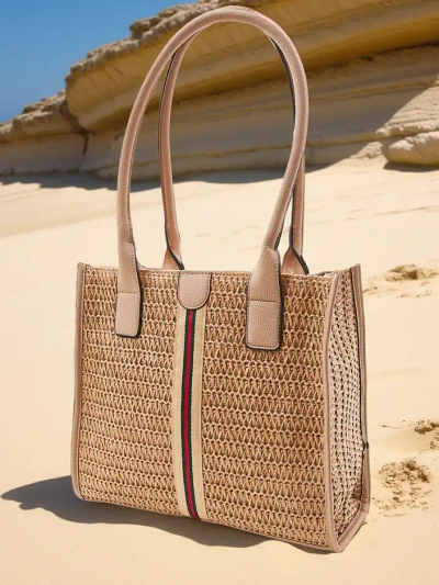 Royalfashion Veľká dámska letná kabelka z trávy