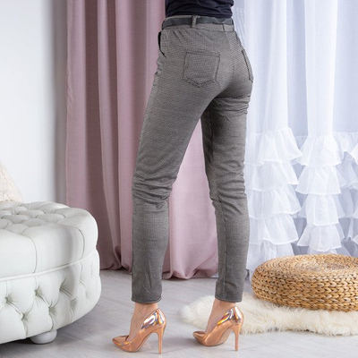 Houndstooth kalhoty PLUS SIZE - Kalhoty 1