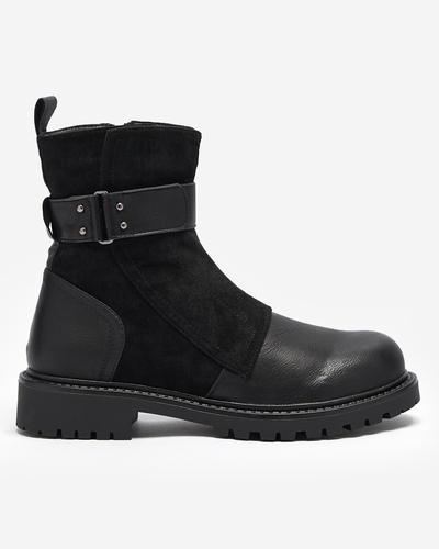 Čierne dámske čižmy bez podpätku s plochým podpätkom Wetefa - Obuv