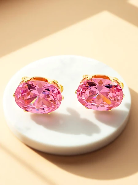 Royalfashion Dámske náušnice na klip s kryštálmi