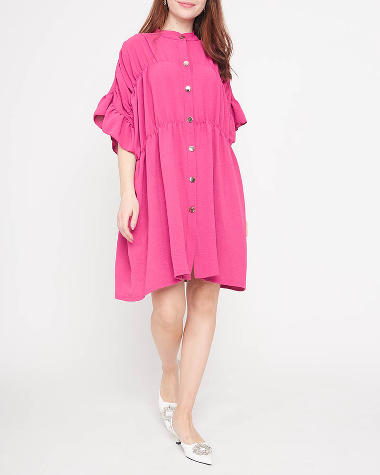 Dámske fialové šaty po kolená - Oblečenie