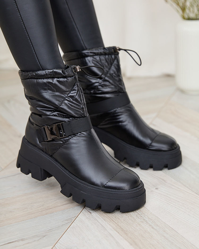Royalfashion Dámske slip-on čižmy a'la snow boots in black Tyvone