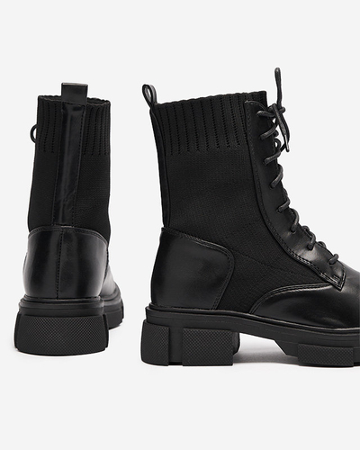 OUTLET Čierne dámske vysoké čižmy Lappa- Footwear