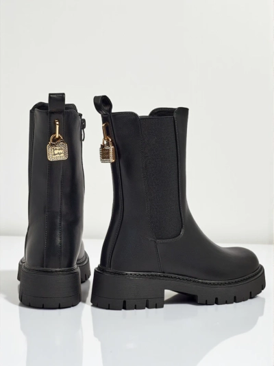 Visoki ženski gležnarji iz eko usnja Varinell