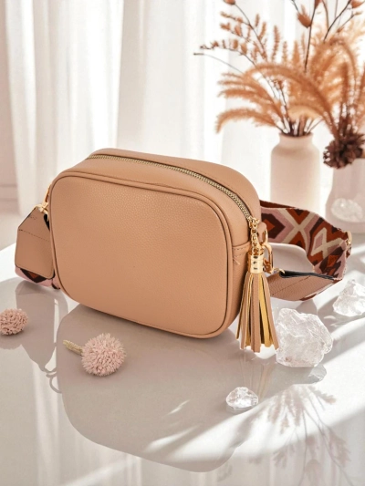 Royalfashion Mala ženska torbica iz eko usnja s pisanim pasom Kovi Lace