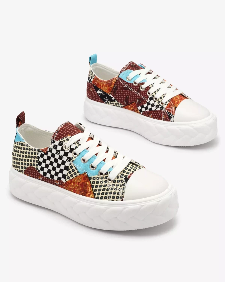 Royalfashion Vzorované dámske tenisky na platforme Leterina