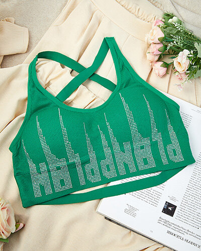 Royalfashion Dámska športová podprsenka so zirkónmi