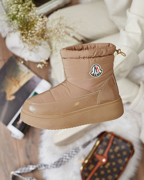 Royalfashion Dámske snehové čižmy v hnedej farbe Ademra