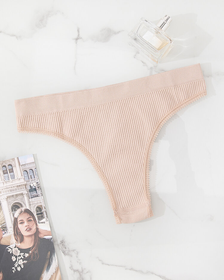 Royalfashion Béžové dámske nohavičky